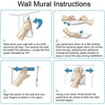 thumbnail image 2 of Idea4wall 3pcs Soothing Blue Calm Tones Fashion Style Wall Murals, Removable Self-Adhesive Stick Wallpaper Large Wall Stickers for Home Decorative, 72"x72", 2 of 5