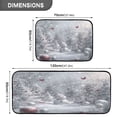 thumbnail image 3 of 2-Piece Kitchen Rugs Set Non-Slip Mats Carpet Floor for Kitchen, Bathroom (19.7"x27.6" & 19.7"x47.2") Snowy Winter Landscape, 3 of 7