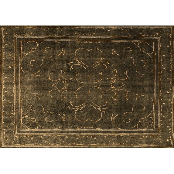 Ahgly Company Indoor Rectangle Persian Brown Traditional Area Rugs, 6' x 9'