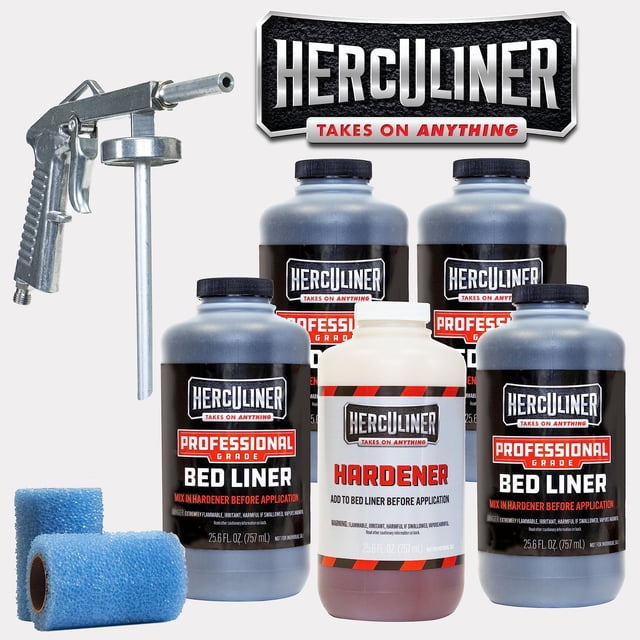 Kit de forro de cama en aerosol Herculiner Professional, grado 3,78 L