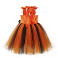 thumbnail image 4 of XQYLOS Girls Tulle Dress Pumpkin Flannel Sleeveless Halloween Outfit Tutu Cute Orange Kids Clothes Skirt Set, 4 of 9
