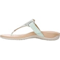 thumbnail image 3 of Women's Vionic Wanda T Strap Thong Sandal Seafoam Embossed Snake Leather 8.5 M, 3 of 6