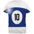 thumbnail image 2 of Halloween Billiard Pool Ball Ten Costume All Over Mens T Shirt, 2 of 2