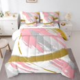 thumbnail image 1 of YST Grey Beige Pink Bedding Set, Gradient Abstract Vintage Comforter Set, 7-Piece, Twin, 1 of 4