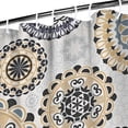 thumbnail image 3 of Beige Ethnic Mandala Pattern Shower Curtain 36"x72" ,Bathroom Decorative Shower Curtains Set with 12 Hooks,Modern Waterproof Washable Shower Curtain, 3 of 6