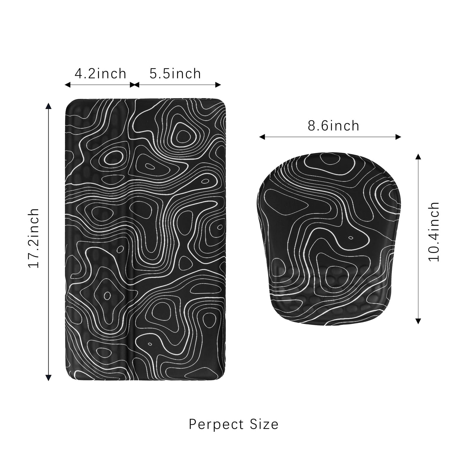 Wrist Rest -ergonomic Mouse Pad- With Carpal Tunnel Massage Bumps And Full Memory Gel Design - Ideal Frequent Computer (line)
