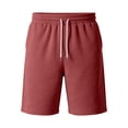 thumbnail image 4 of Iaqnaocc Mens Shorts Big and Tall Drawstring White Shorts Men Loose Fit Lightweight Summer Elastic Waist Quick Drying Beach Shorts for Men With Pockets Wine 5XL, 4 of 6