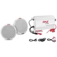 thumbnail image 1 of Parlantes Marinos Impermeables Pyle de 6.5" con Amplificador Doble de 400W, 1 of 7