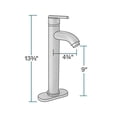 thumbnail image 4 of Polaris 640-TQ-718-C Turquoise Chrome Salle de Bain 718 Récipient Robinet Ensemble, 4 of 5