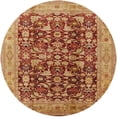 thumbnail image 1 of Ahgly Company Indoor Round Mid-Century Modern Mahogany Brown Oriental Area Rugs, 6' Round, 1 of 6