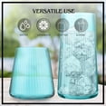 thumbnail image 6 of Artland Soho Optic 14.5 oz Double Old Fashion & 17.5oz Highball Glasses (8-Piece Set) - Modern Design Barware Glasses - Elegant Durable & Stylish Bar Glassware Essential, Dishwasher Safe (Turquoise), 6 of 7
