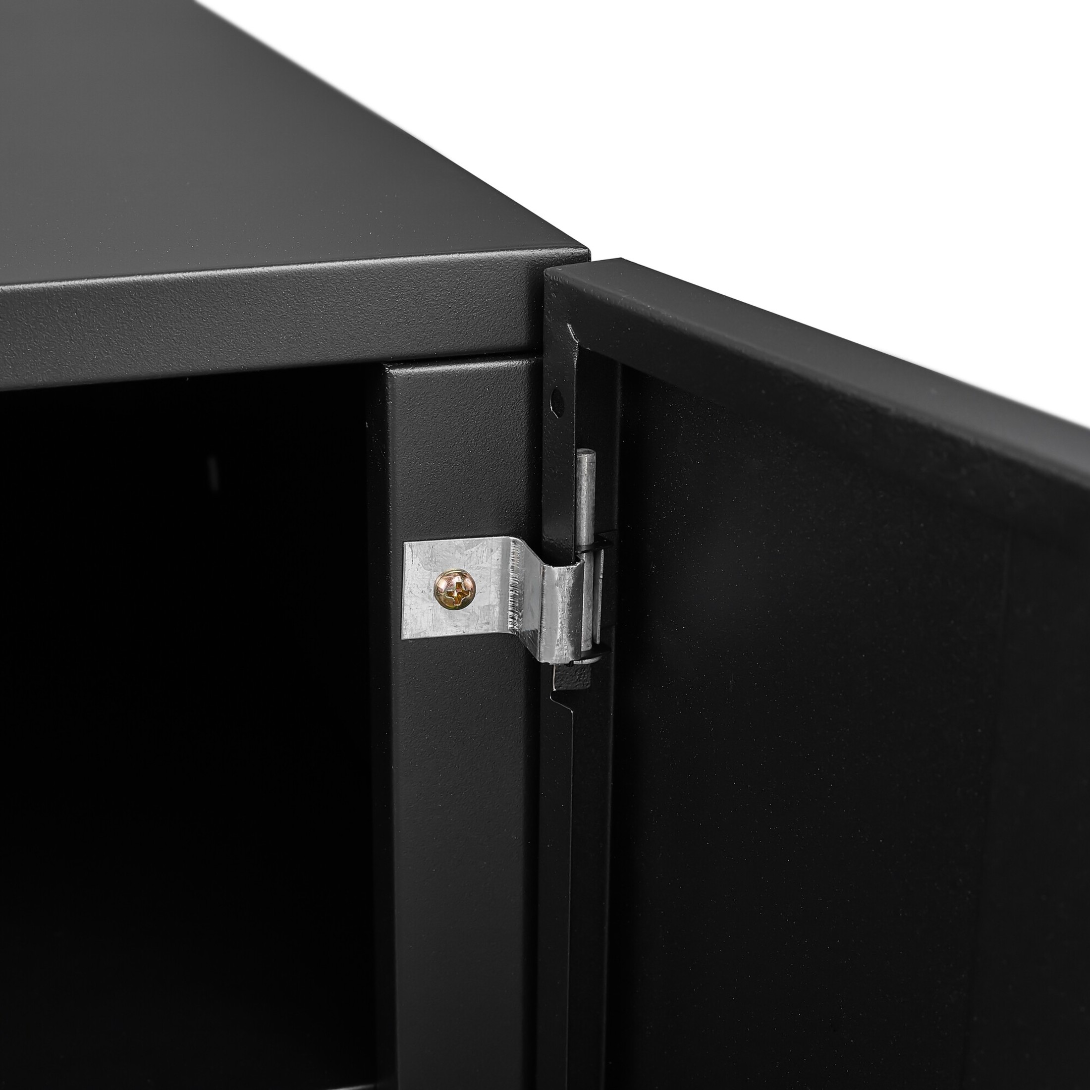 Noble House 17.7"H Metal Printer Stand Cabinet with 360° Lockable Wheels & Adjustable Shelves, Black