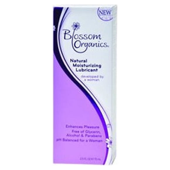 Blossom Organics Lubricant, Natural Moisturizing - 2.5 Oz, 2 Pack