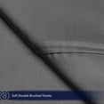 thumbnail image 5 of Bare Home Flat Top Sheet, Microfiber, Wrinkle Resistant, King, Gray, 1 Pack, 5 of 7