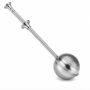 Tea Infuser for Loose Tea, Large Capacity Stainless Steel Tea Ball with Long Handle & Push Rod, Durable Tea Strainer, TIKA