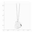 thumbnail image 2 of White Sterling Silver necklace Themed 18 in 1 mm Polished Double Heart, 2 of 3