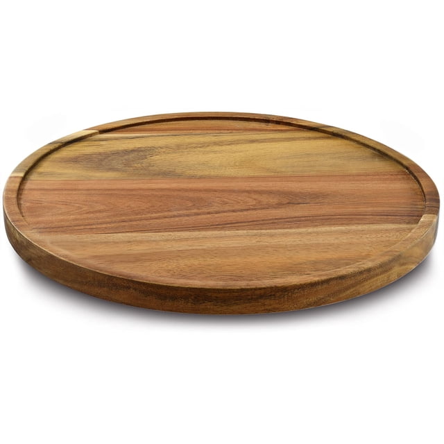 Organizador Lazy Susan de madera de Acacia de 11 ", plato giratorio de cocina para organización de mesa de despensa y gabinete