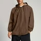 thumbnail image 3 of pstuiky camisas de manga larga para hombre, Chaqueta impermeable de color liso para hombre para exteriores, para escalada, deporte, correr, con bolsillo y cremallera, manga larga, con capucha l, 3 of 8