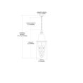 thumbnail image 2 of Forged Brookridge Collection 3 light outdoor pendant in Charcoal, 2 of 2