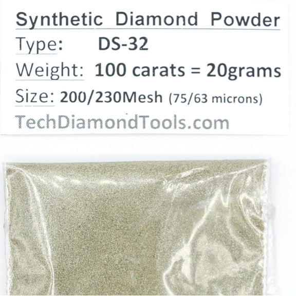TechDiamondTools Diamond Powder 270/230 mesh 20 Grams = 100 carats. (200/230 mesh)