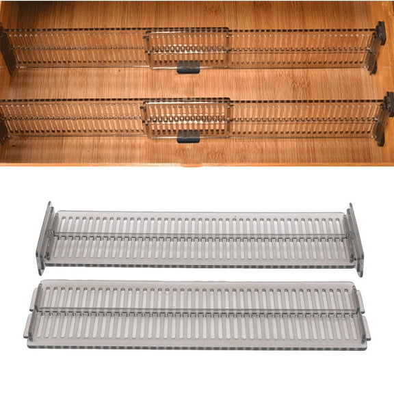 D-GROEE 2Pcs Drawer Partition Divider Adjustable DIY Wardrobe Storage Space Organizer