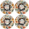 thumbnail image 2 of Shower Caps,Pioneer Flower Floral Print Pattern Waterproof Shower Cap for Women 4 Pieces,Double Reusable Hair Cover for Shower PEVA Elastic Stretch Hem, 2 of 7