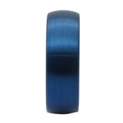 Metals Jewelry Unisex Adult Blue Tungsten Carbide 8mm Wedding Band Brushed Finish Comfort Fit Ring Size 9.5