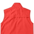 thumbnail image 4 of GrmtClth Men's Daily Leisure Multi Pocket Vest Stand Collar Zip Closure Breathable Mesh Lined Outdoor Sleeveless Waistcoat Red L, 4 of 9