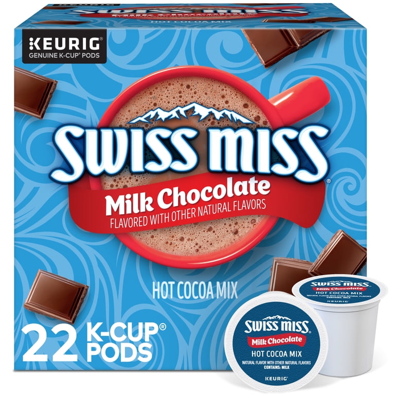 4 pack) Swiss Miss Milk Chocolate Hot Cocoa, K-Cup Pods, 22 Count