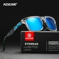 thumbnail image 2 of Brand New 3D Logo Square Polarized Sunglasses Vacationing Driving Sun Glasses Real Coating Lense KD332 C10Mirrored Blue, 2 of 6