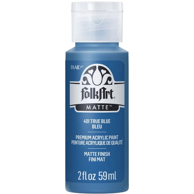 Folkart Matte Acrylic Craft Paint, 2 fl. oz., True Blue