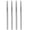 Silver, variant on Black Gold Chopsticks Reusable Non-slip 4Pairs Chinese Chopsticks Stainless Steel Flatware Sushi Household Kitchen Tableware Set