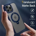 thumbnail image 7 of Dual 360° Spin Magnetic Stand & Magnetic Ring for iPhone 16 Pro Max Case [Compatible with MagSafe] [Dual Embeded Ring & Stand] [16FT Military Protection] Case for iPhone 16 Pro Max 6.9" Clear, 7 of 7