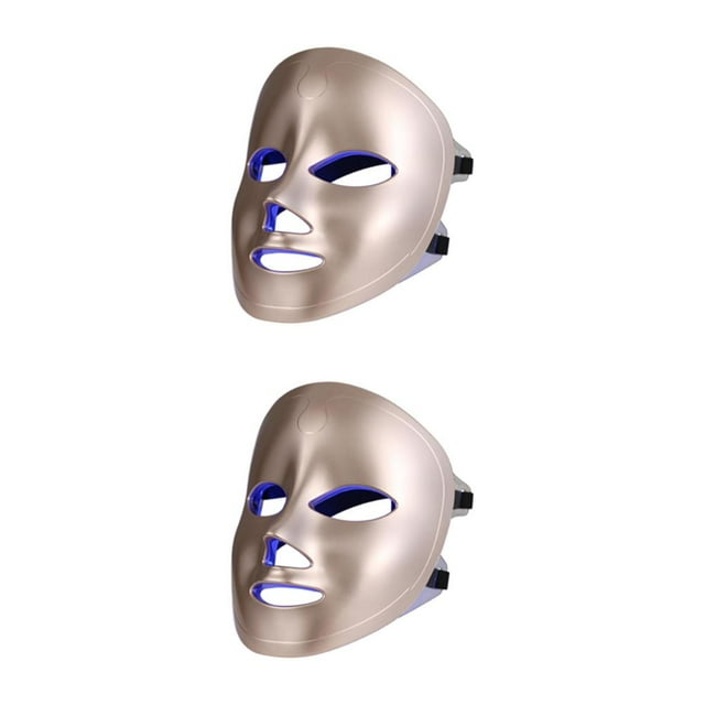 braveheart Masque Facial à DEL Clair Foncé Sans Fil Raffermissant pour SPA Maison Style A Ensemble de 2