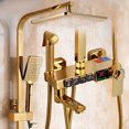 thumbnail image 2 of Golden Shower Set Bathroom Smart Digital  System Wall Mount Thermostatic Bath Faucet SPA Rainfall Bathtub LED Tap Full Kit My Lux Decor Round, 2 of 22