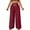 Wine, variant on Bovxnpu Summer Womens Plus Size Pants, Women Casual Wide Leg Jeans, Women Casual Solid Loose High Waist Fashion Wide Leg Long Pants XL