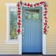 thumbnail image 1 of Christmas Flocking Wreath Door Hanging Christmas Decorations Christmas Wreath Rattan Pendant Decoration European And Home Furnishing, 1 of 9