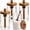 30 oz, variant on Set of 4 Glass Jar with Wooden Lid and Spoon, Clear Airtight Canisters Glass Storage Kitchen Containers Set for Coffee Bean Sugar (30 oz)