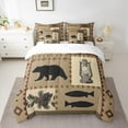 thumbnail image 2 of Manfei Child Rustic Farmhouse Bedding Comforter Set 7pcs, Woodland Wildlife Queen Bedding Sets, Bear Reindeer Animal Reversible Queen Sheet Sets, Super Cozy Room Decor, 2 of 7