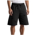 thumbnail image 3 of DDAPJ pyju Workout Gym Shorts for Men Trendy Ripped Short Pants Drawstring Elastic Waist Joggers Summer Casual Bermuda Shorts with Pockets Black XL, 3 of 7