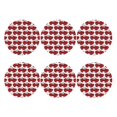 thumbnail image 2 of Pofeuu Cute Red Crab Print Leather Coasters Set of 6, Round Cups Mugs Mat Pad for Home Kitchen Heat Resistant Drink Coasters,Round Shape, 2 of 7