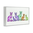thumbnail image 3 of Stupell Industries Funky Whimsical Cats Animals Painting White Framed Art Print Wall Art, 18 x 12, 3 of 8