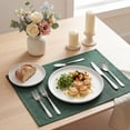 thumbnail image 4 of Sm:)e Forest Green Placemats 12 x 18 Inch Set of 4, Seasonal Washable Kitchen Dining Table Decoration for Home Party,240g（0.53lb）, 4 of 7