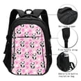 thumbnail image 3 of Balery Funny Panda Draws A Heart Mochila con carga USB para hombre y mujer - Mochila impermeable y antirrobo para laptop con puerto USB para viajes, trabajo, 3 of 7