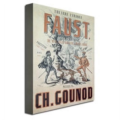 Trademark Fine Art "Faust Opera, 1875" Canvas Wall Art