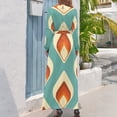 thumbnail image 2 of Vestido largo de lágrima azul y crema moderno de mediados de siglo, vestido de noche de verano para mujer, vestidos de lujo 2024, falda para mujer, 2 of 4
