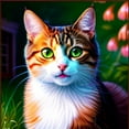 thumbnail image 2 of The Cat's Meow - Cat Portrait Canvas Wall Art, 2 of 2