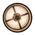 thumbnail image 3 of Meyda Tiffany 233537 Black Stallion 4 Light 24" Wide Flush Mount Drum Ceiling Fixture -, 3 of 7