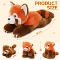 thumbnail image 4 of MorisMos Red Panda Stuffed Animal, Stuffed Mommy Red Panda Plush Toy with 3 Baby Pandas, 4 of 7