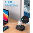 thumbnail image 3 of Cable largo Power Strip HANYCONY de 3 m con 8 salidas y 4 puertos USB, 3 of 7